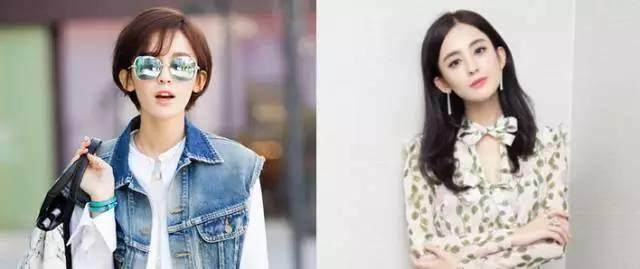 女明星个性短发图片大全_郑爽短发造型_短发女神