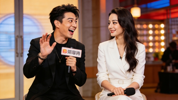 迪丽热巴与男主持刷牙互动_迪丽热巴直播憋笑名场面_明星热点迪丽热巴,